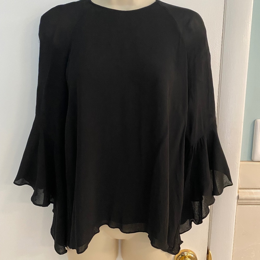 EUC Zara Dramatic Open Back Top Blouse